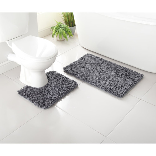 Noodle Bath Mat Set - Charcoal
