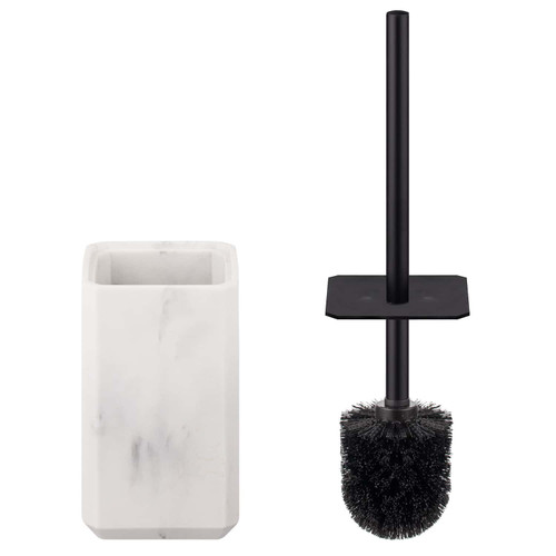 Marble Toilet Brush - White