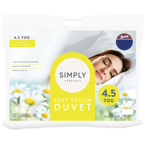 Simply Everyday Soft Touch Value Duvet 4.5 Tog - King