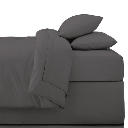 Simply Everyday Plain Pillowcases 2pk - Charcoal