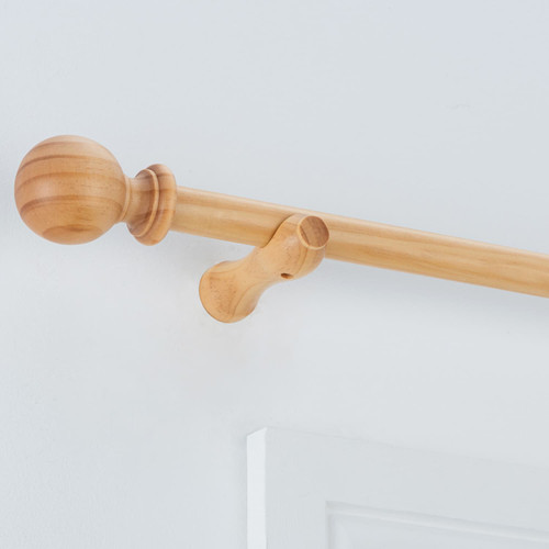 Wooden Curtain Pole 240cm - Natural