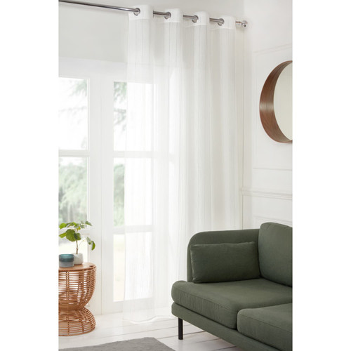 Luna Ladder Voile 55 x 90cm - White