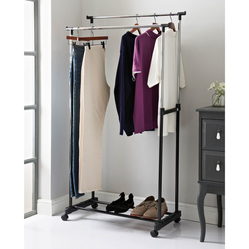 Extendable Double Garment Rail