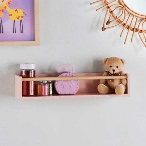 Kids Home 1 Tier Wall Shelf - Blush