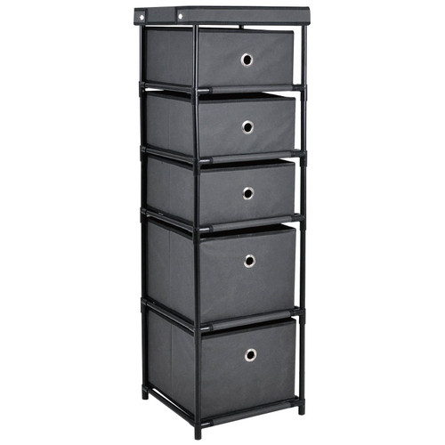 Spaceways 5 Drawer Unit - Charcoal