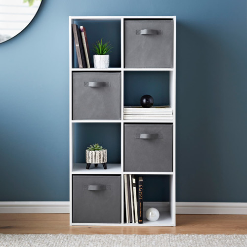 Simply 8 Cube Shelving Unit With 4 Baskets