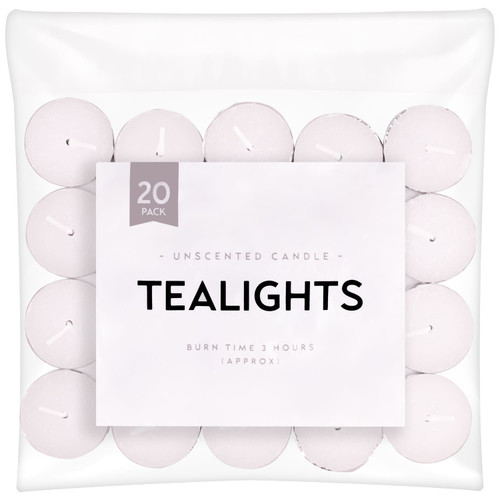 Unscented Tealights 20pk