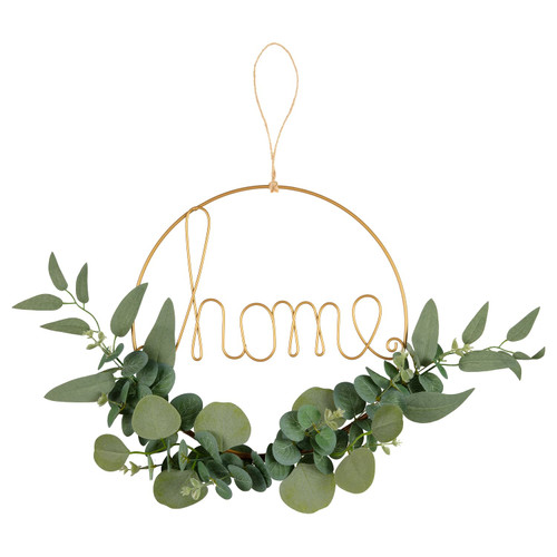 Home Hoop Wreath with Eucalyptus