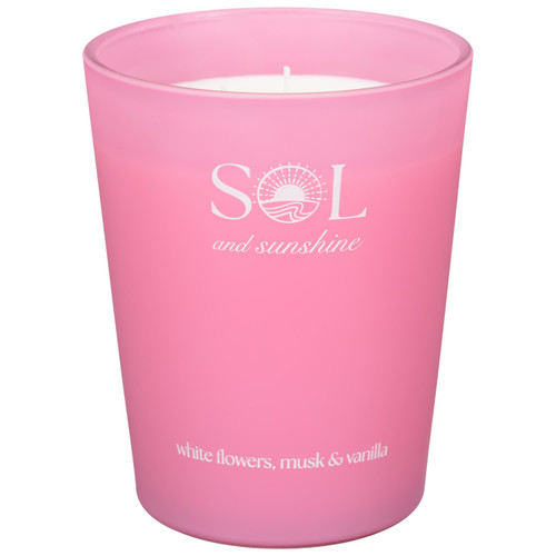 Sol Large Tin Scented Candle - White Flowers, Musk & Vanilla