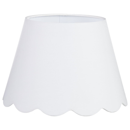Scallop Edge Light Shade - White