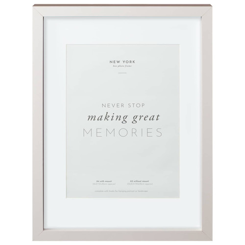 A4 New York Box Photo Frame - Grey