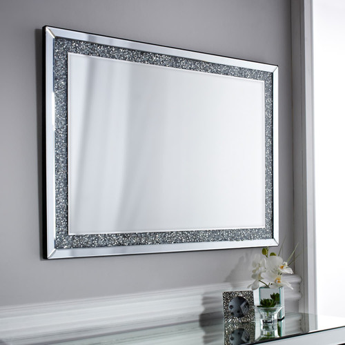 Crushed Jewel Mirror - Silver