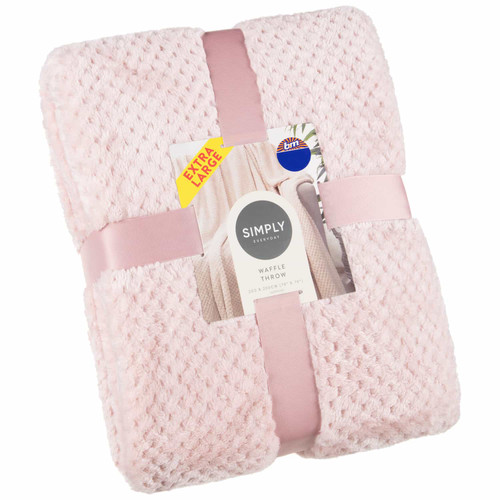 Simply Everyday Waffle Throw - Blush