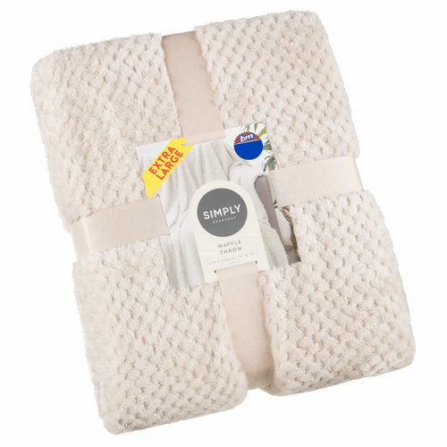 Simply Everyday Waffle Throw - Cream