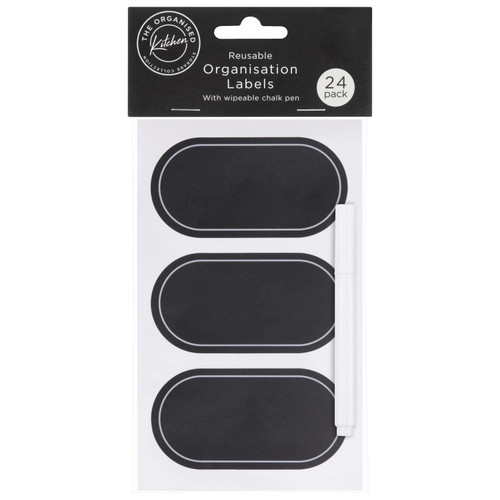 Reusable Organisation Labels with Pen 24pk