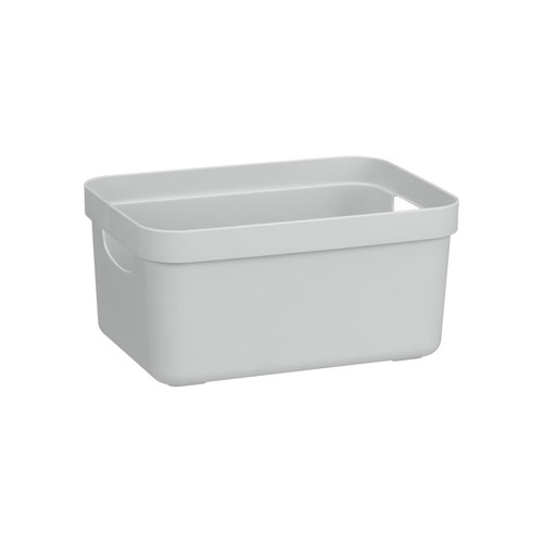 Medium Rectangular Storage Tub with Handles - Cool Grey