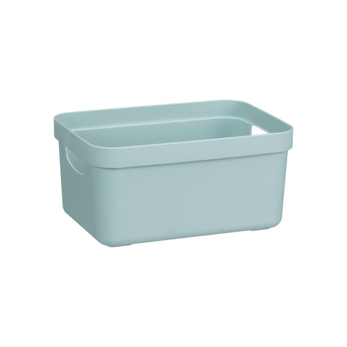 Medium Rectangular Storage Tub with Handles - Sage