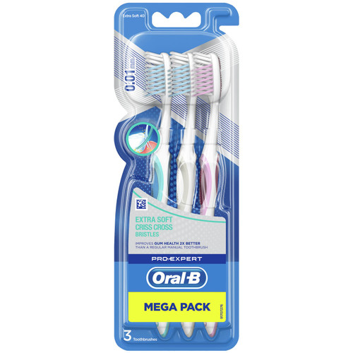 Oral-B Pro Expert Extra Soft Toothbrushes 3pk