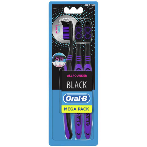 Oral-B Allrounder Black Toothbrush 3pk