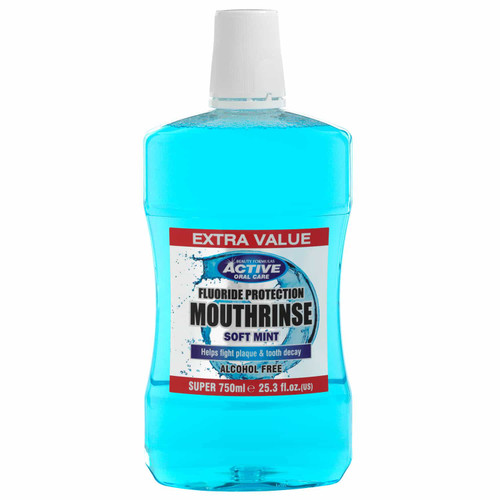 Beauty Formulas Active Mouthrinse 750ml - Soft Mint