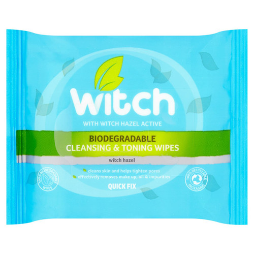 Witch Biodegradable Cleansing & Toning Wipes 20pk