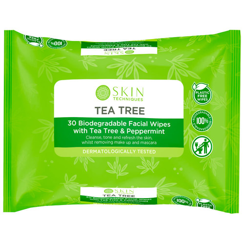 Skin Techniques Bio Wipes 30pk - Tea Tree