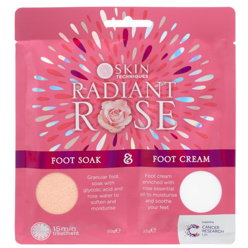 Skin Techniques for Cancer Research Radiant Rose Foot Soak & Foot Cream 50g