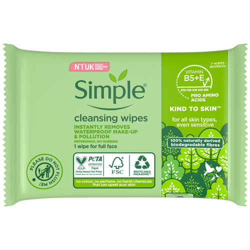 Simple Cleansing Wipes 7pk