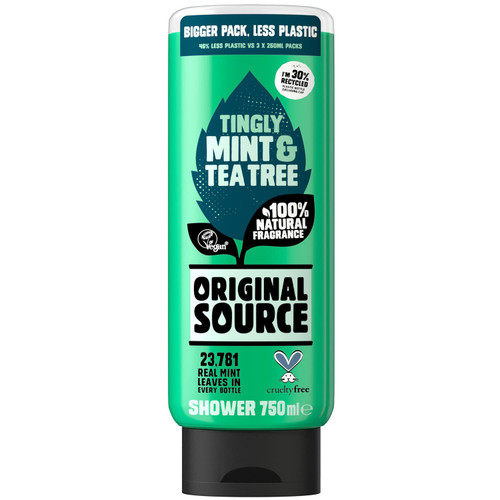 Original Source Shower Gel 750ml - Tingly Mint & Tea Tree