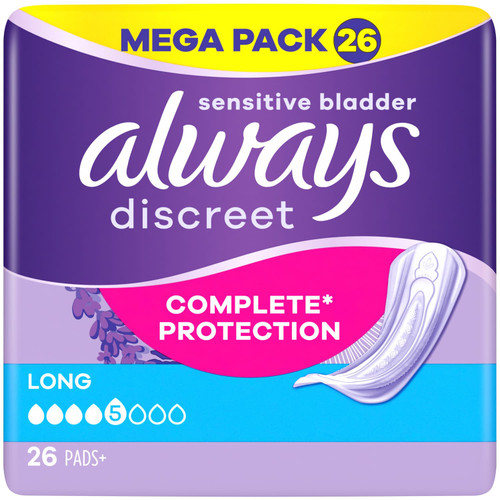 Always Discreet Long Mega Pack 26pk