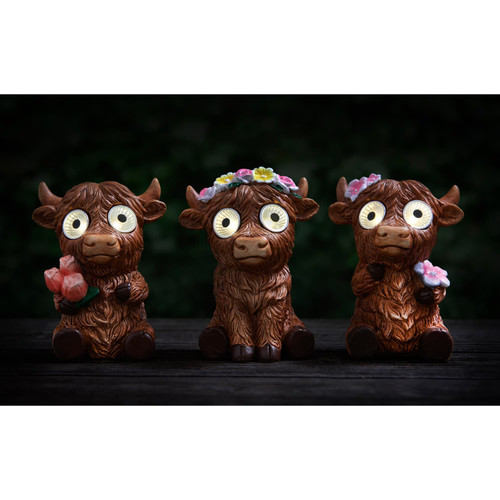 Solar Powered Big Eyed Highland Cow