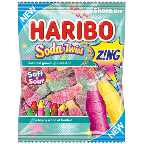 Haribo Zing Soda Twist 160g