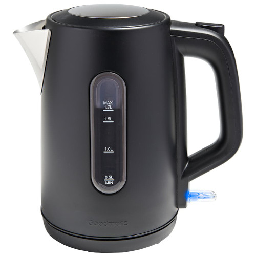 Goodmans Matt Black Jug Kettle 1.7L