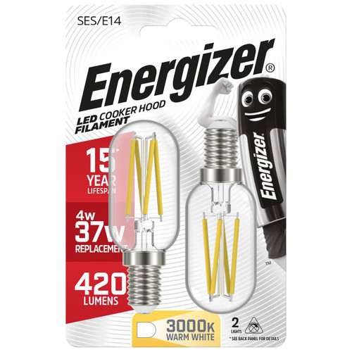 Energizer LED 37W SES-E14 Filament Bulb 2pk
