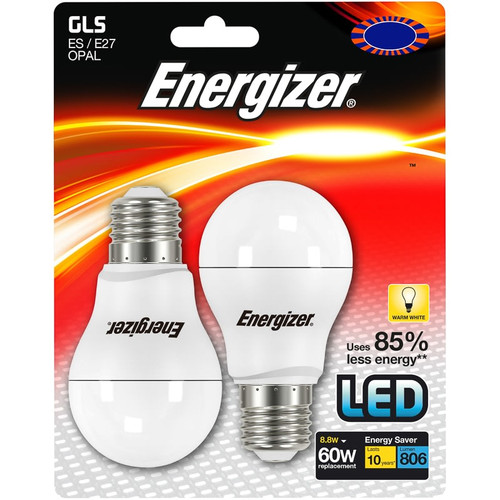Energizer LED 60W E27 Bulb 2pk