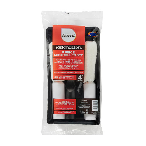 Harris Taskmasters Mini Roller Tray Set 6pc