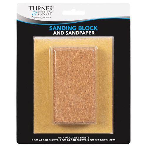 Turner & Gray Sanding Block & Sand Paper