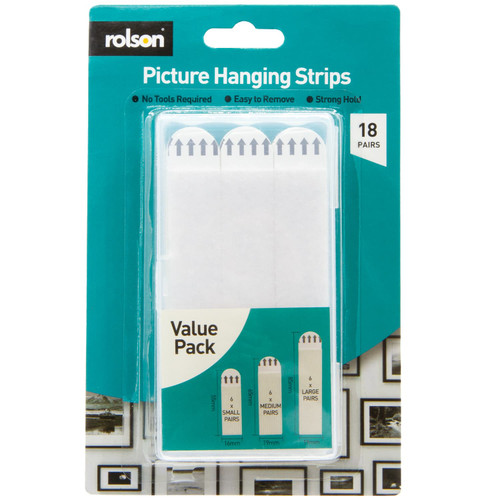 Rolson Picture Hanging Strips 18pk