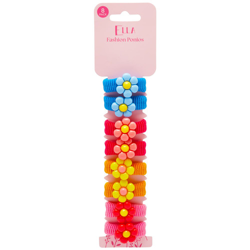Ella Hair Ponios 8pk - Flowers