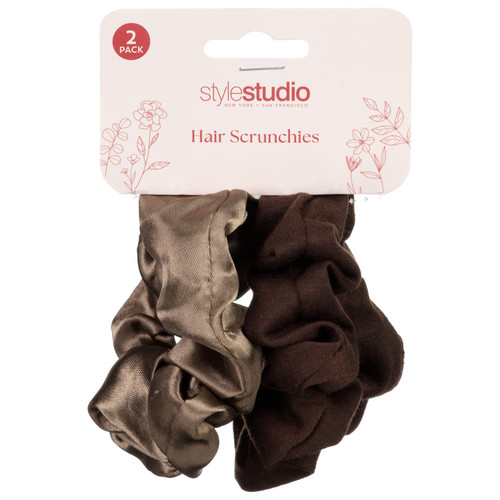 Style Studio Hair Scrunchies 2pk - Pink