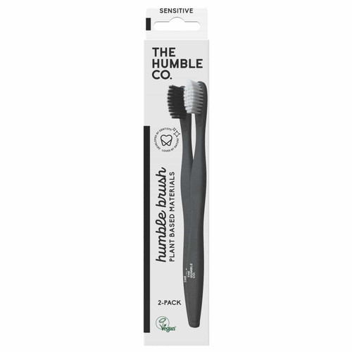 The Humble Co. Sensitive Toothbrush 2pk - Blue & Purple
