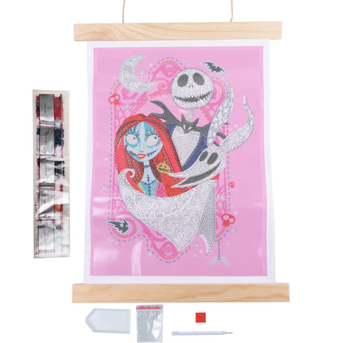 Disney Nightmare Before Christmas Crystal Art Scroll