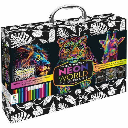 Ultimate Neon World Colouring Kit