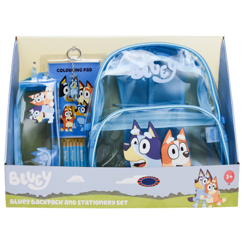Bluey Backpack and Stationery Set 12pcs