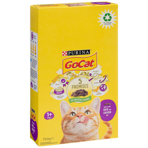 Purina Go-Cat Food - Duck & Chicken 750g