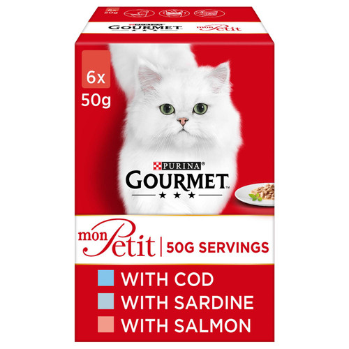 Gourmet Mon Petit Cat Food 6 x 50g - Fish