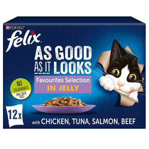 Felix As Good As It Looks Favourites In Jelly Cat Food 12 x 85g
