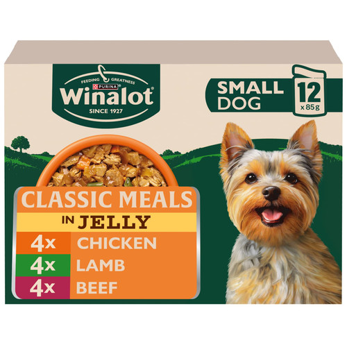 Winalot Small Dog Classic Meals Chicken-Lamb-Beef Wet Dog Food 12 x 85g
