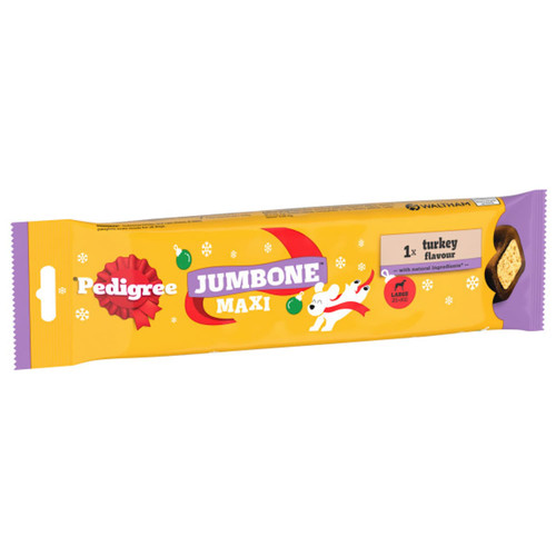 Pedigree Christmas Jumbone Maxi Turkey Flavour Large Dog Treat 1pk