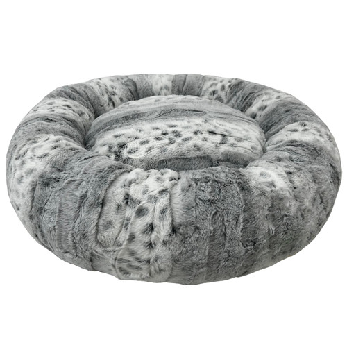 Pet Essentials Snow Leopard Round Pet Bed 70cm